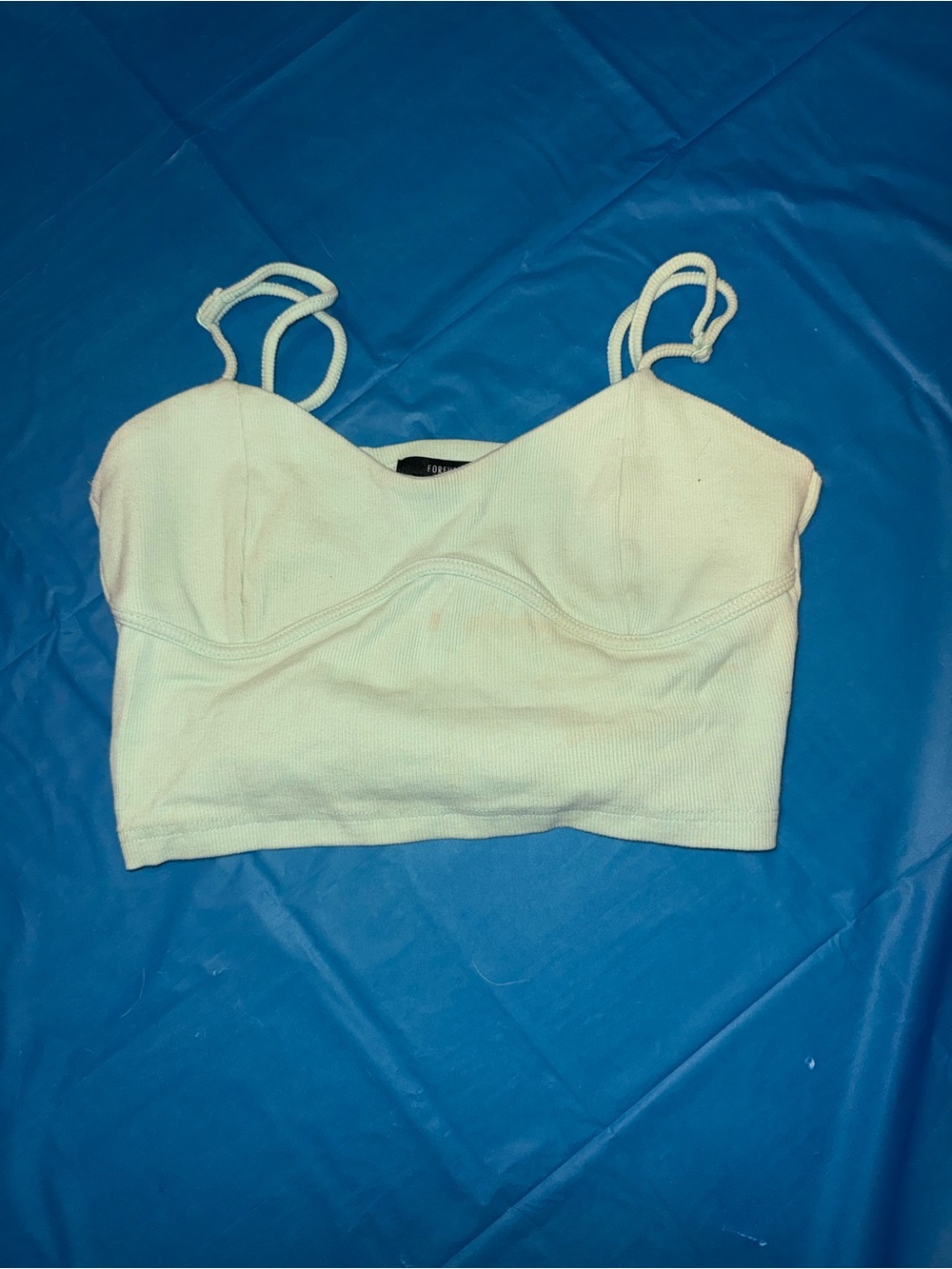 Forever 21 Mint Ribbed Crop Top